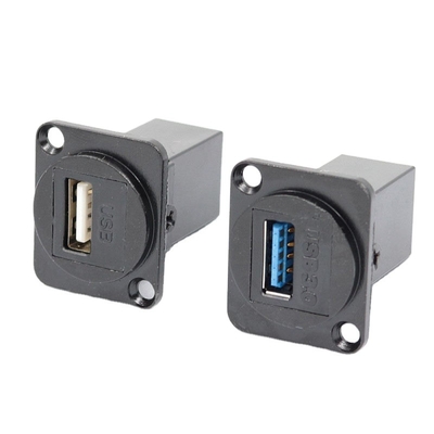 Modul Soket Transmisi USB3.0 Tipe D 2.0 Lewat Ganda Soket Perempuan Ke Perempuan